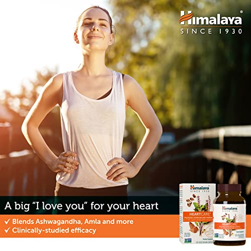 Himalaya HeartCare, Cholesterol & Blood Pressure Supplements for Cardiovascular Wellness and Heart Health, 720mg, 240 Capsules, 2 Month Supply