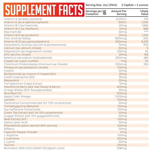 Century Systems - Heart Miracle, Nutritional Supplement for Blood Pressure, Cholesterol, and Cardiovascular Support, 32 Ounce Liquid, 16-32 Servings