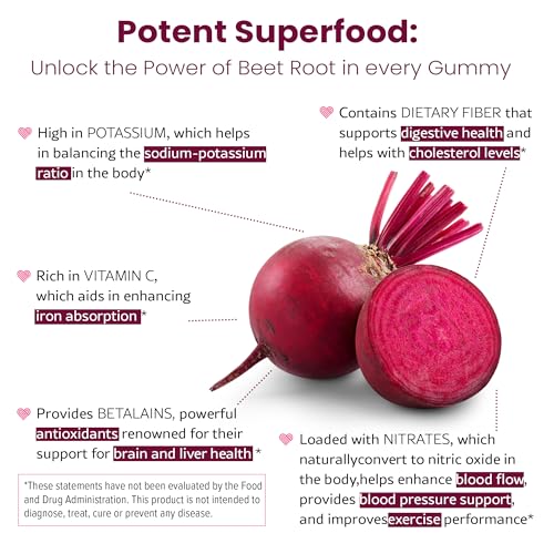 WellPath Beet Root Gummies (Sugar Free) 1500 mg – Blueberry Flavor | Beet Gummies for Blood Pressure Support | Super Nitric Oxide Tasty Beets Chewables for Blood Circulation | Antioxidants | 60 Ct