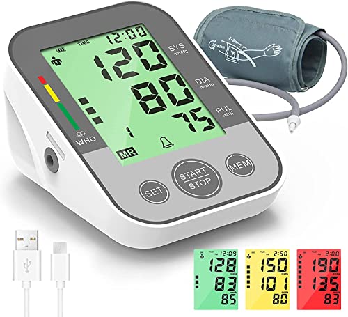 Blood Pressure Monitor, PANACARE Automatic Blood Pressure Machine for Upper Arm (Gray)