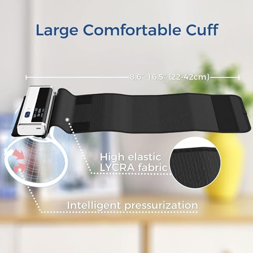 Wellue Blood Pressure Monitor for Home Use, Bluetooth Smart Blood Pressure Machine Upper Arm Cuff, Portable Wireless Automatic BP Monitor, USB Rechargeable Battery, Free APP for iOS & Android, BP2A