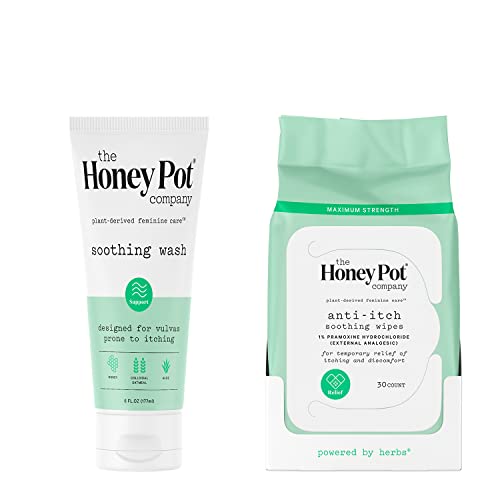 Honey Pot Co. Feminine Wash & Wipe Bundle - Herbal Infused