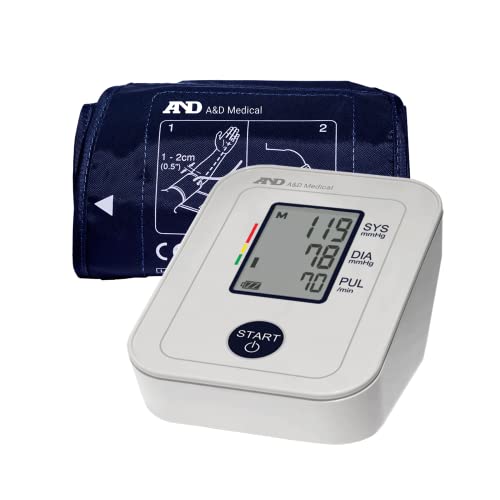 A&D Medical Essential One Button Blood Pressure Monitor UA-611 with Wide Range Blood Pressure Cuff (22-42 cm / 8.6-16.5" Range), One-Click Operation, Irregular Heartbeat Detection, LCD BP Machine