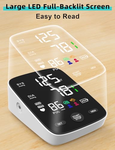 AILE BP Monitor with Large LED Screen, Arm Cuff