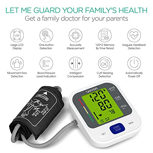 VOYOR Upper Arm Blood Pressure Monitor with LCD