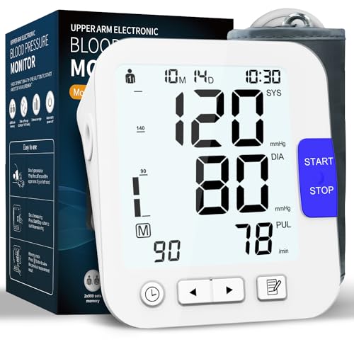 Blood Pressure Machine Automatic Digital Upper Arm Blood Pressure Monitor with Large LCD Display 8.7-17.7 Adjustable Blood Pressure Cuff Irregular Heartbeat & Hypertension Detector