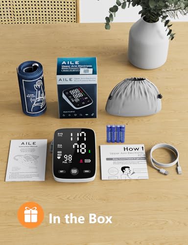 AILE BP Monitor with Large LED Screen, Arm Cuff