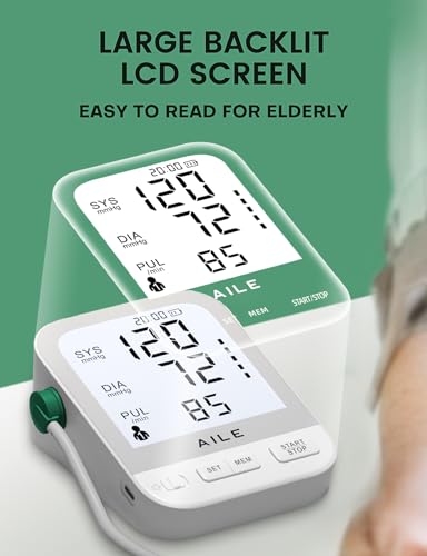 AILE Blood Pressure Monitor with Large LCD Screen
