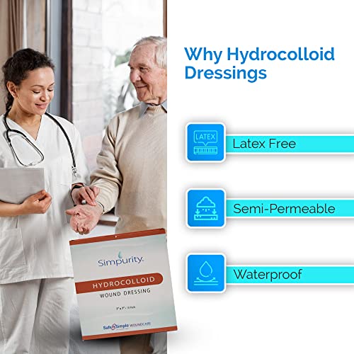 Hydrocolloid Wound Dressing Pads - Waterproof Self Adhesive