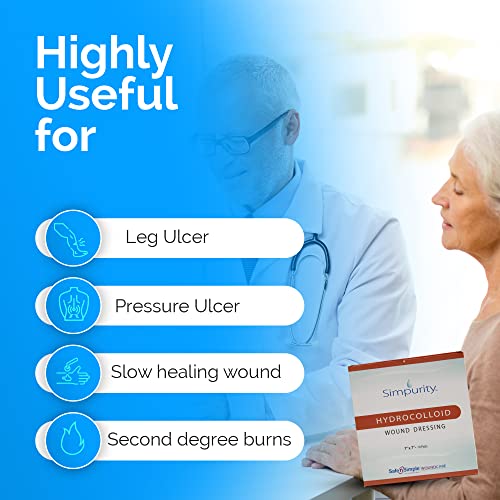 Hydrocolloid Wound Dressing Pads - Waterproof Self Adhesive