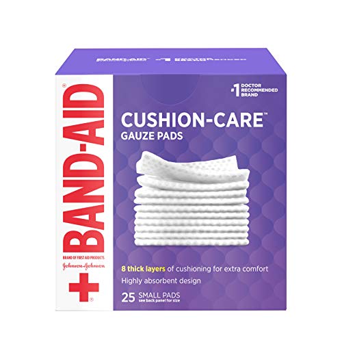 Band-Aid Brand Cushion-Care Gauze Pads, 25 Count, 2x2, Pack of 6