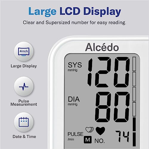 Alcedo Blood Pressure Monitor with Large Cuff, LCD