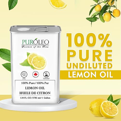 PUROLEO Lemon Essential Oil - 100% Pure, Natural