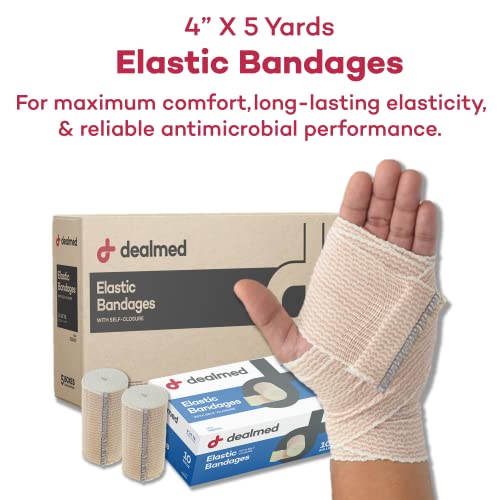 50 Elastic Bandages, 5 Yards Stretched Compression Wrap