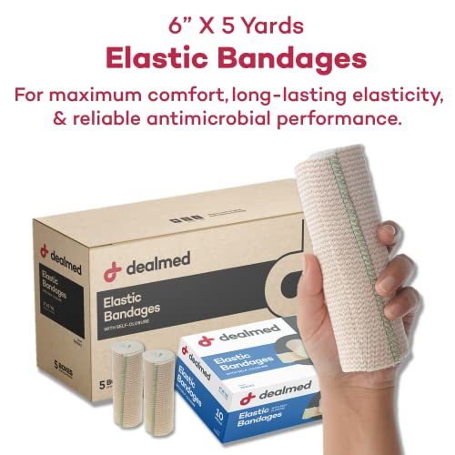 Dealmed Self-Closure Elastic Bandage Wrap - Pack of 50