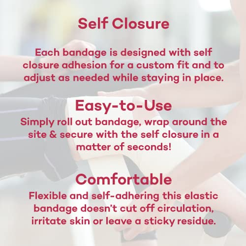 Dealmed Self-Closure Elastic Bandage Wrap - Pack of 50