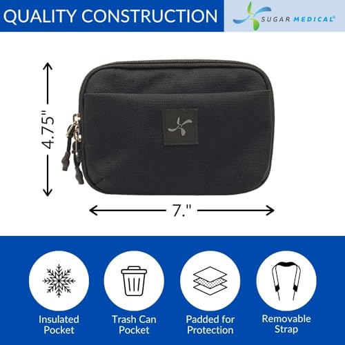 Black Insulated Diabetes Supply Convertible Bag - VIP Smart Shopper