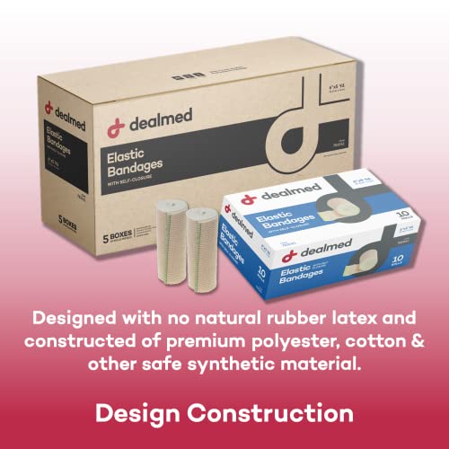 Dealmed Self-Closure Elastic Bandage Wrap - Pack of 50