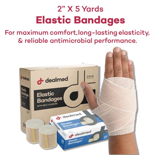 50 Self-Closure Elastic Bandages for First Aid Kit
