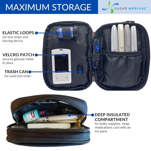 Black Insulated Diabetes Supply Convertible Bag - VIP Smart Shopper
