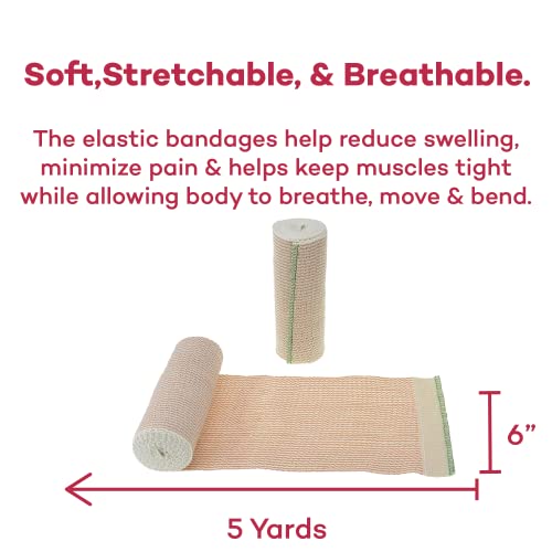 Dealmed Self-Closure Elastic Bandage Wrap - Pack of 50