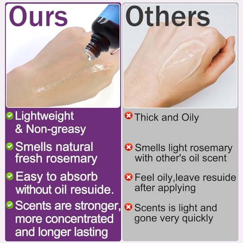 100% Pure Rosemary Hair Growth Oil with Roller