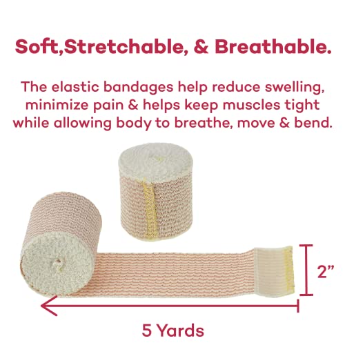 50 Self-Closure Elastic Bandages for First Aid Kit