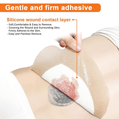 Carbou Silicone Sacral Foam Dressing, 9''x9'' Box of 5