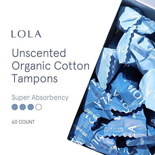 LOLA Organic Cotton Tampons, 120 Regular & Super