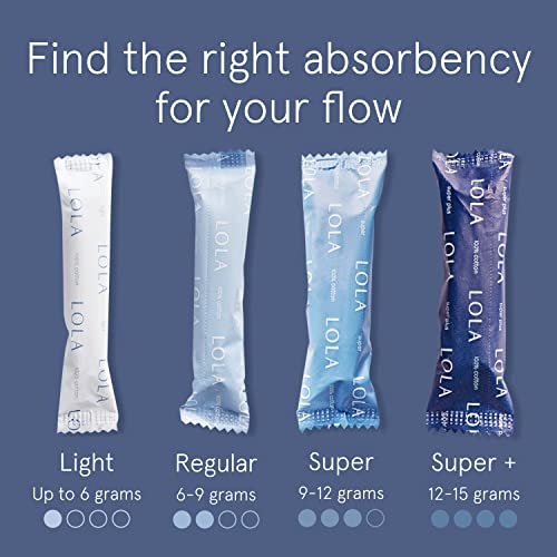 LOLA Organic Cotton Tampons, 120 Regular & Super