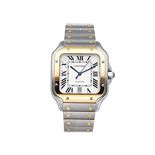 Cartier Santos Steel Silver Dial Mens Watch Automatic