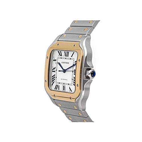 Cartier Santos Steel Silver Dial Mens Watch Automatic