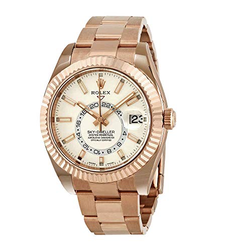 Rolex Sky-Dweller White Dial Mens Gold Watch