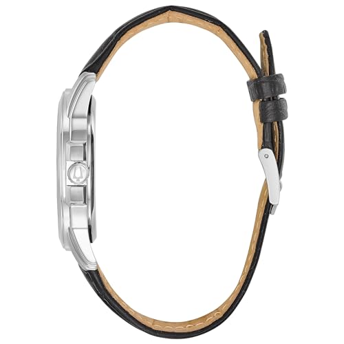 Bulova Men's Precisionist Black Leather Strap Watch