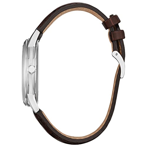 Citizen Men's Eco-Drive Leather Strap Watch, Luminous Brown