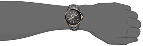 SEIKO SNE506 Men's Coutura Solar Watch, Black/Gold Tone
