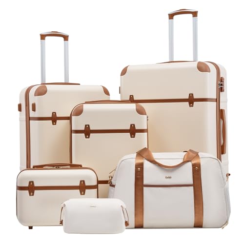 Coolife 3-Piece Hardside Luggage Set with TSA Lock