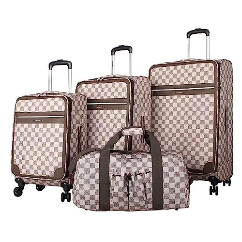 Steve Madden 4-Piece Softside Spinner Suitcase Set