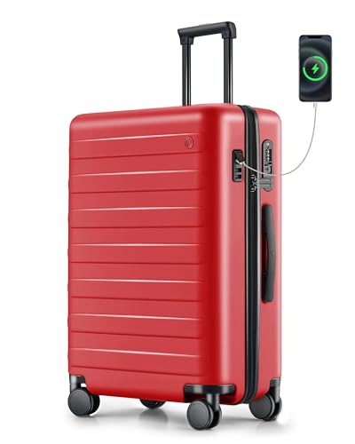 NINETYGO 24" Checked Luggage with USB and TSA Lock