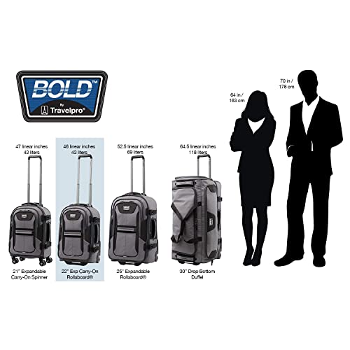 Travelpro Bold Expandable Carry on Rollaboard Luggage, VIP!
