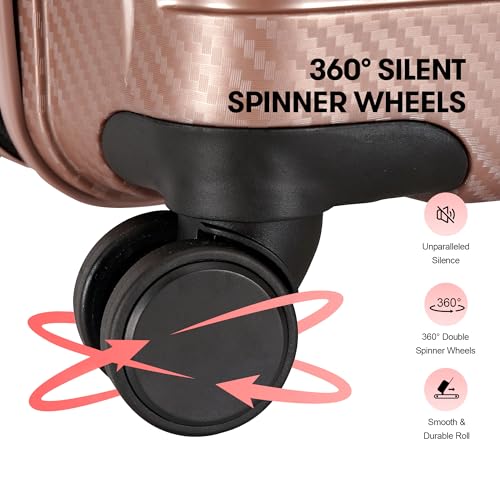 Rose Gold 3-Piece Luggage Set for VIP Women