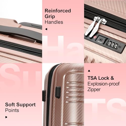 Rose Gold 3-Piece Luggage Set for VIP Women