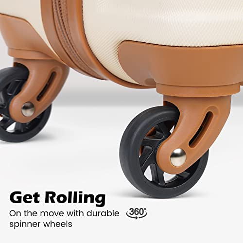 Coolife White 3 Piece Hardside Luggage Set VIP Shopper