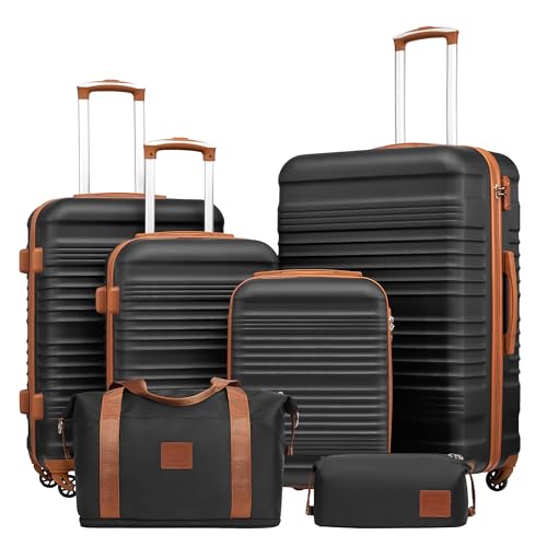 Black 3 Piece Luggage Set with TSA Lock