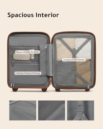 White 3-Piece Luggage Set with Spinner Wheels