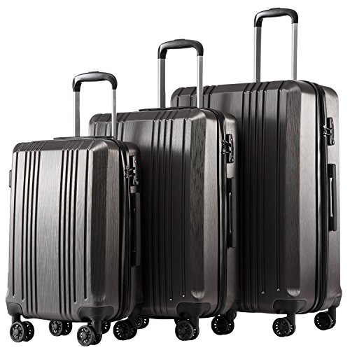 Coolife 3 Piece Set with TSA Lock Spinner