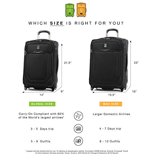 Travelpro Crew Versapack Expandable 2-Wheel Carry-On Luggage