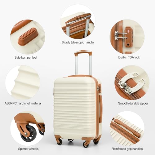 Black 3 Piece Luggage Set with TSA Lock