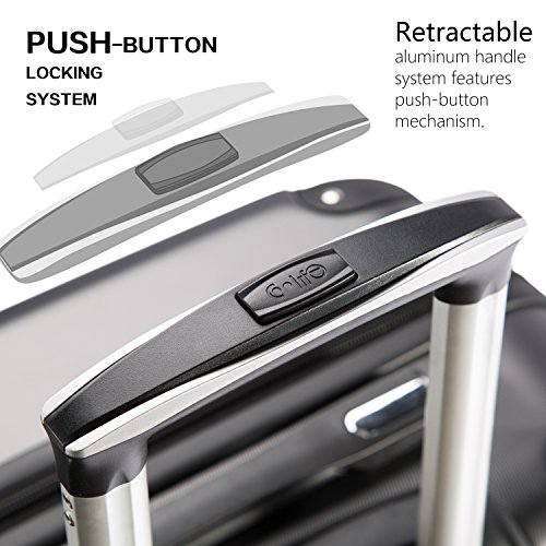 Coolife 3-Piece TSA Lock Spinner Suitcase Set (Gray)