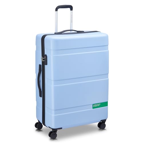 Benetton Hardside Luggage Set, Spinner Wheels, Light Blue